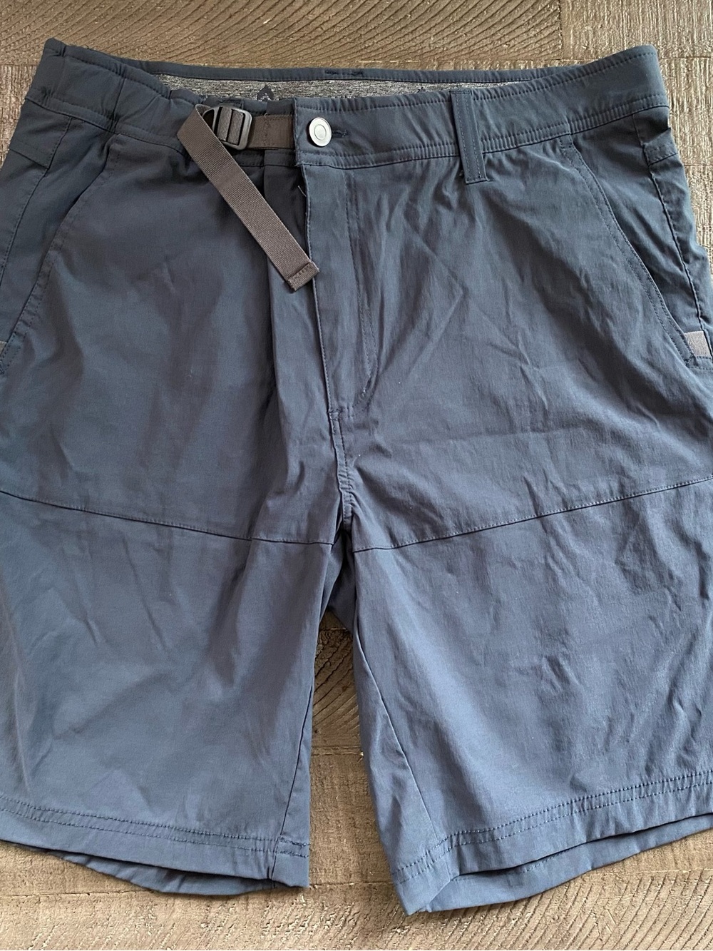 Free Country Men's Size 34 Nylon Stretch Trek Shorts Navy Blue Outdoors Hiking